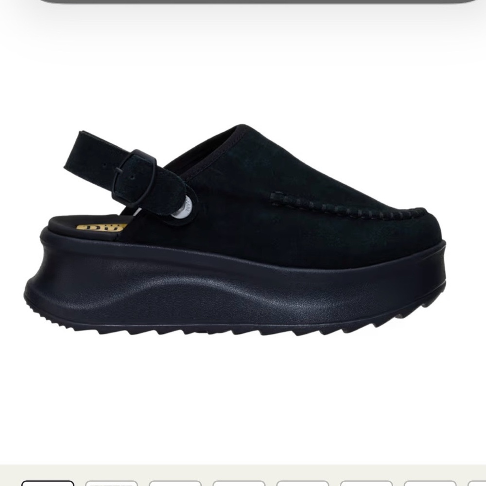 Hey Dude Midnight Black Platform Clogs